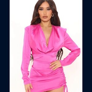 Long sleeve brown dress